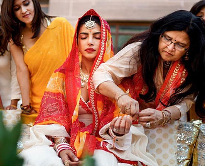 bollywood royal wedding priyanka chopra chooda ceremony