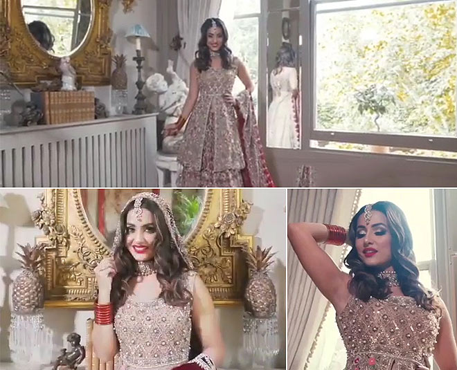 hina khan latest bridal look