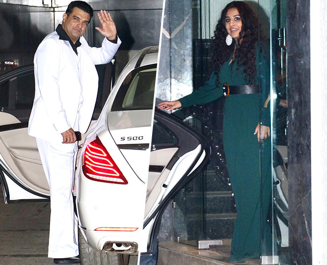 vidya balan birthday party retro look husband sidharth