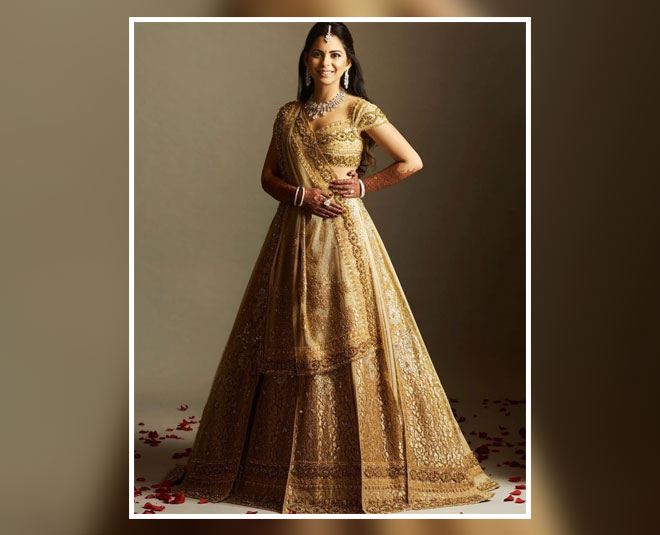 Isha Ambani diamond saree