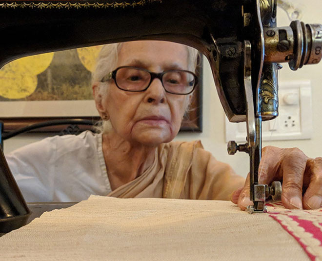 Latika ji making bags