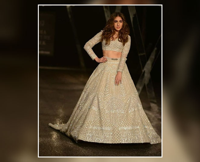 Sara Ali Khan Grey Lehenga