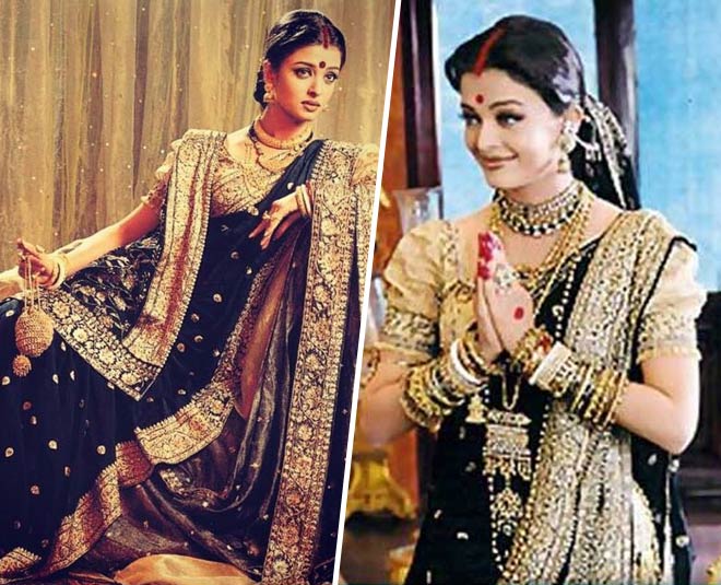 aishwarya rai in black saree inside