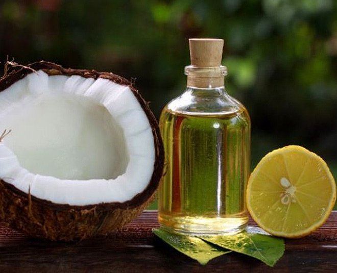 coconut oil and lemon inside