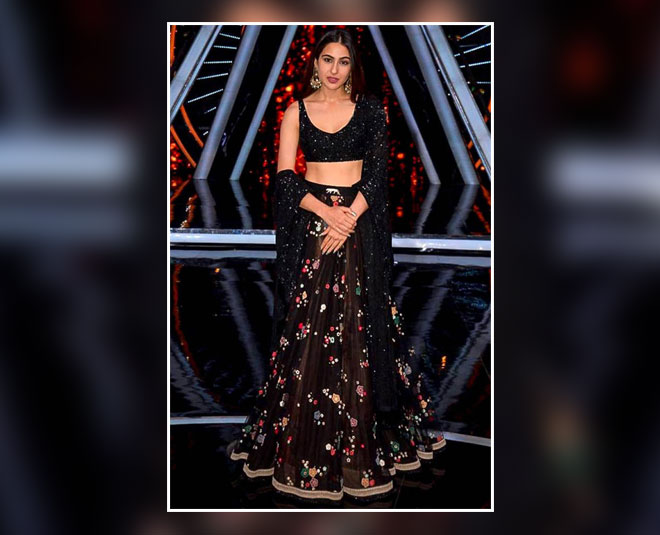 sara ali khan mirror work designer lehenga