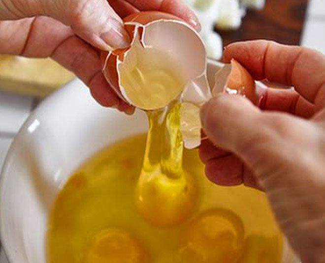 beautiful skin with home bleach egg inside