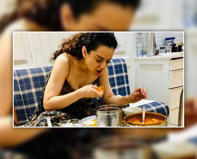 kangana eating hands