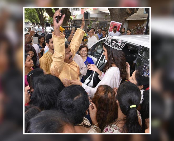 miss india grand shivani jadhav home coming celebrations