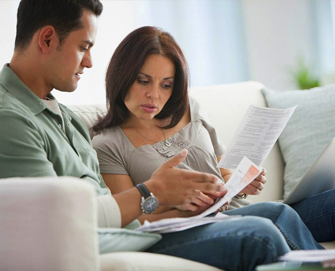 discussing finance with partner