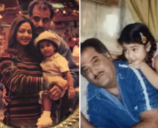 jahnvi childhood with mother sridevi father boney kapoor