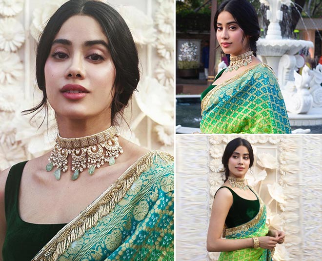 jahnvi kapoor saree look