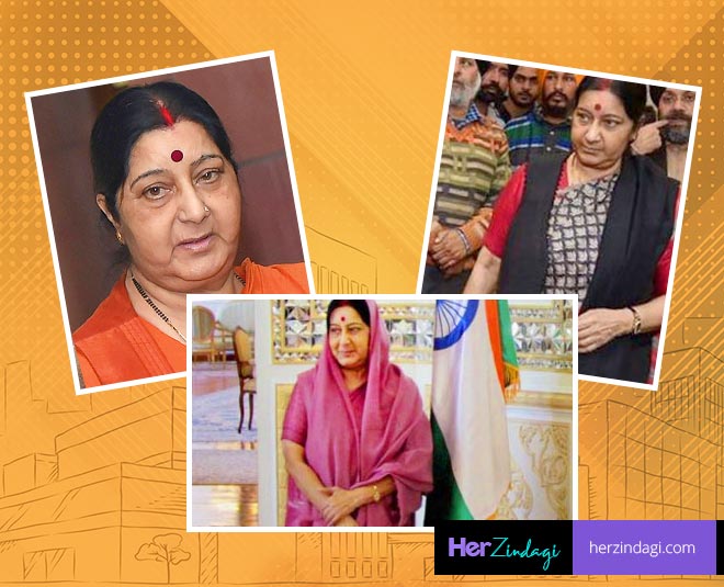 most stylish indian women politician sushma swaraj