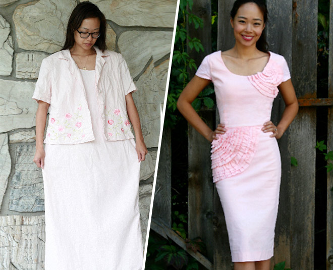 oversize dress transformation inside