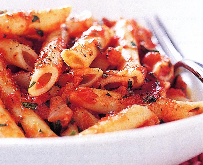 red sauce pasta inside