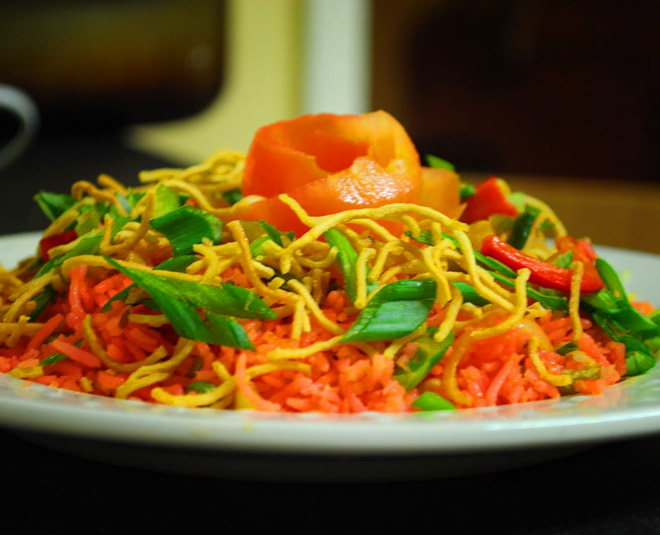 veg triple rice inside