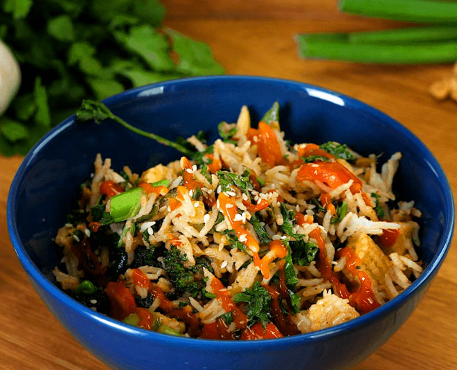 veg triple rice inside