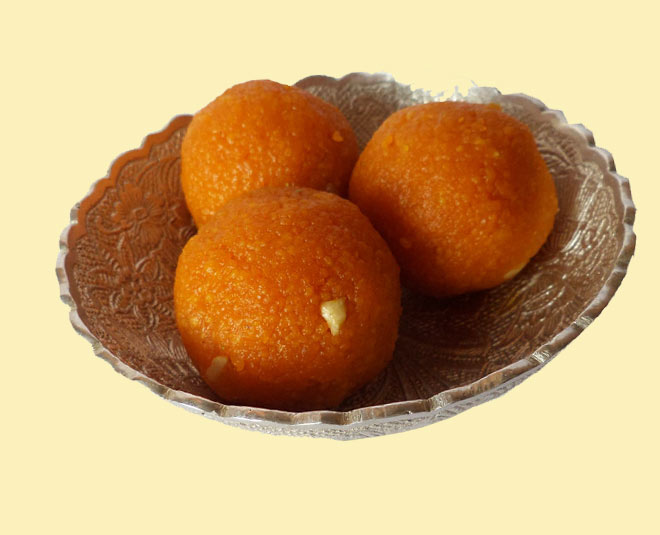 motichoor laddoo inside