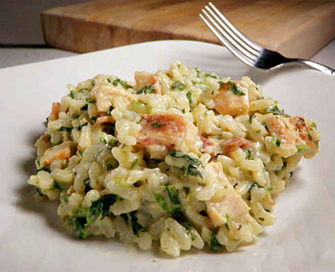 mushroom risotto inside