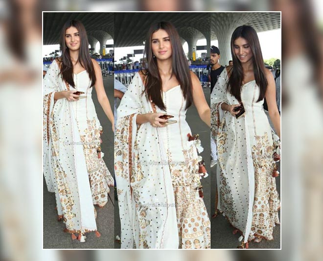 tara sutaria white suit