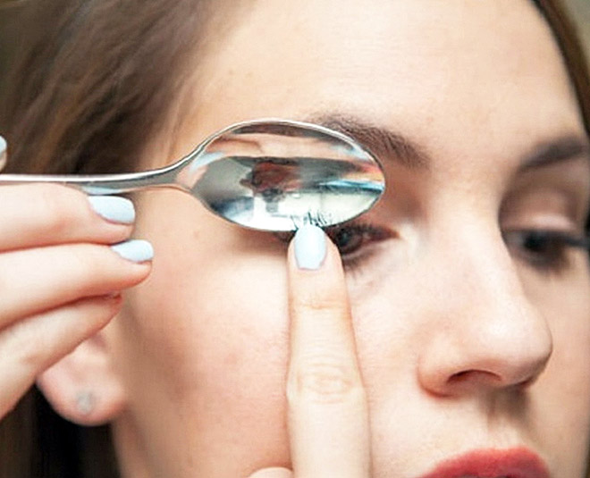 Curl your lashes inside