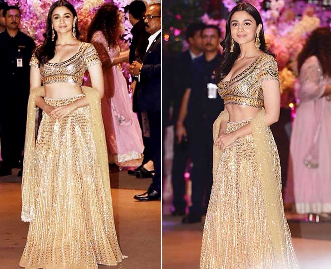 alia bhatt golden lehenga ambani wedding