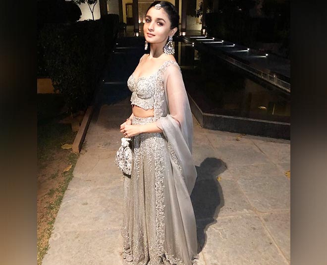 alia bhatt silver lehenga sister wedding look