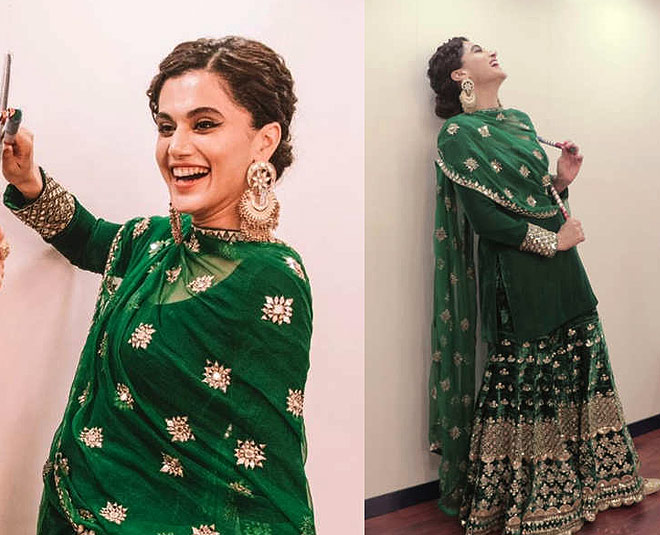 aapsee pannu sharara for festive season fashion inside three