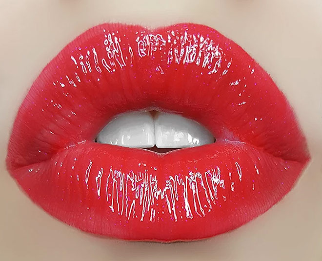 different types of lipsticks inside three