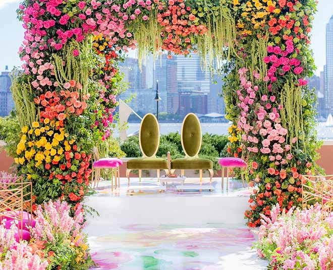 haldi function stage decor ideas inisde one