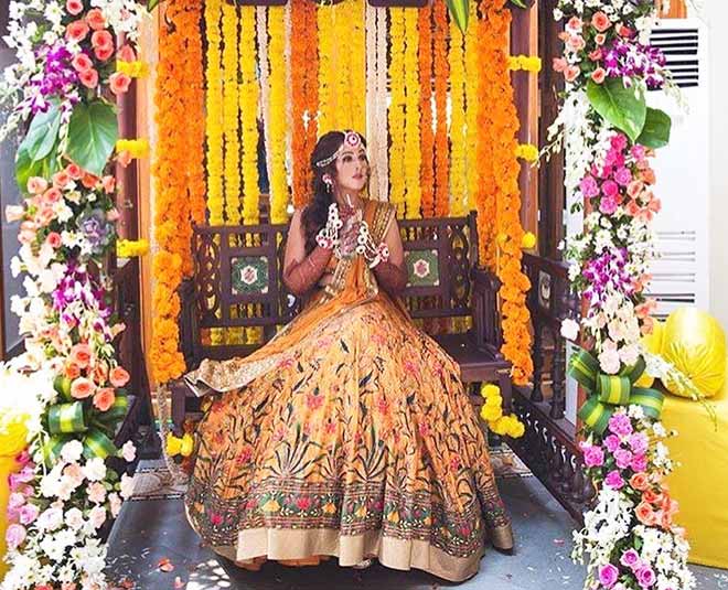 haldi function stage decor ideas inside three