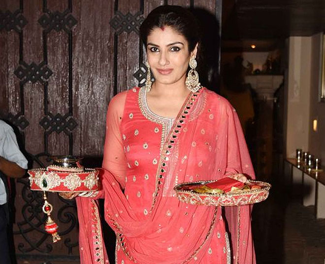karwa chauth glow raveena