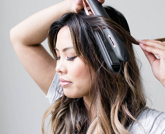 know how you can curl with a hair straightener inside one