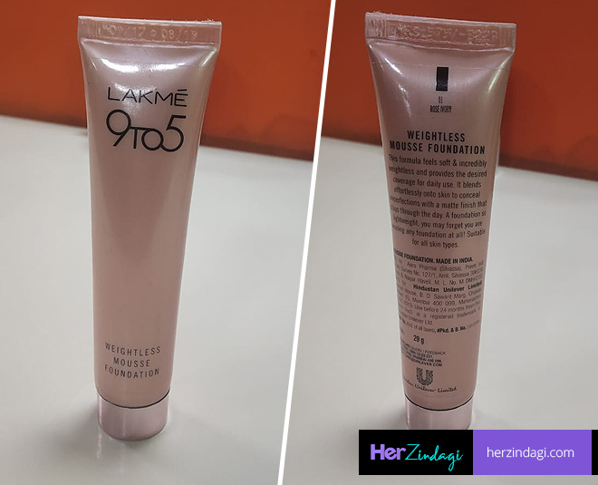 lakme to weightless mousse foundation rose ivory