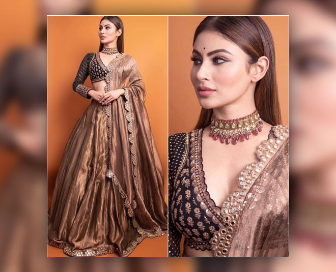 mouni roy karva cahuth designer lehenga online price