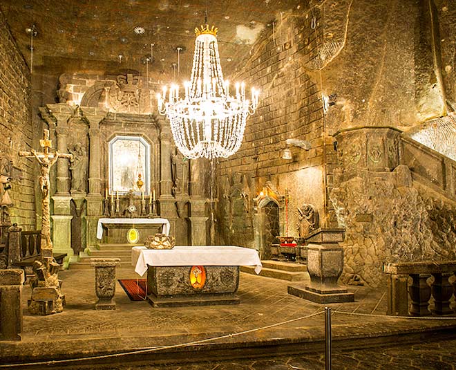 the wieliczka salt mine poland inside