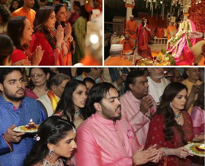 Nita Ambani And Mukesh Ambani Ganesh Chaturthi House Party Bollywood Celebrities Fashion Moments