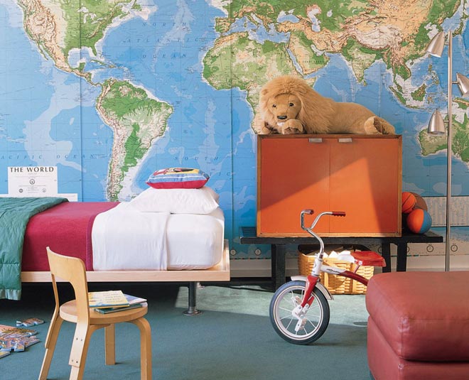 creative ways to decorate home with map inside