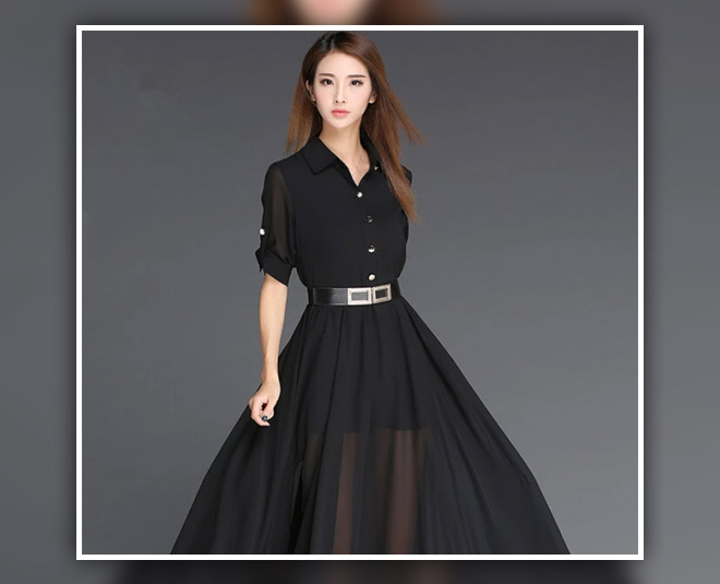 keep in mind while wearing a belt with a dress INSIDE