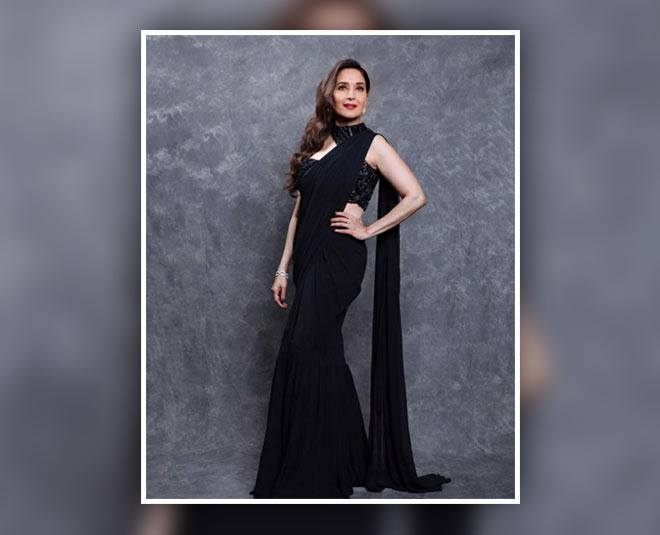 madhuri dixit karva chauth saree collection
