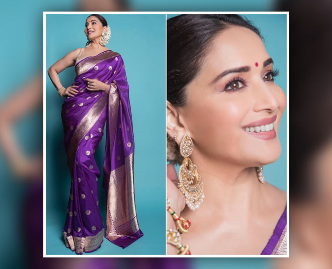 madhuri dixit saree collection for karva chauth