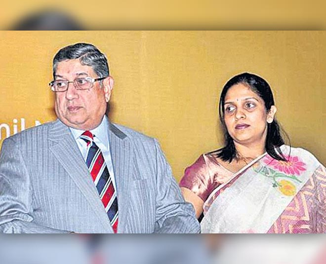 rupa gurunath with n srinivasan inside