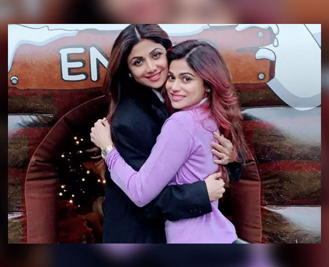 shilpa shetty with her sister shamita shetty