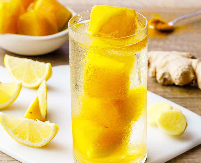 turmeric ice cubes glowing skin inside