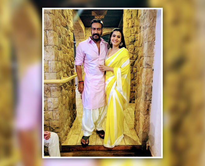 kajol and ajay devgan stylish look