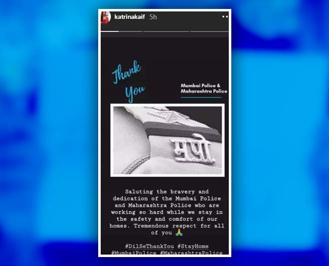 katrina kaif bollywood celebs say dil se thank you to mumbai police