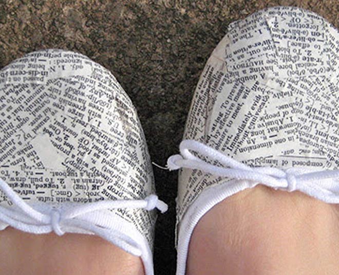 old newspapers diy shoe new look