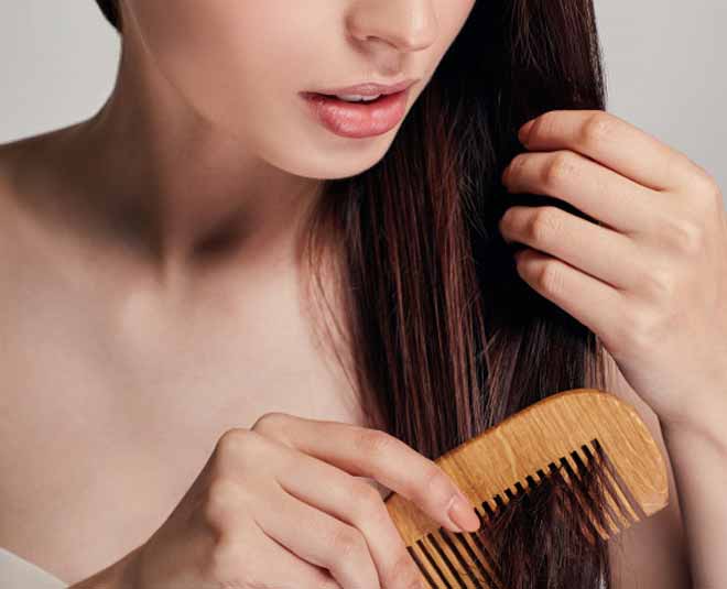 beauty styling in wavy hair inside