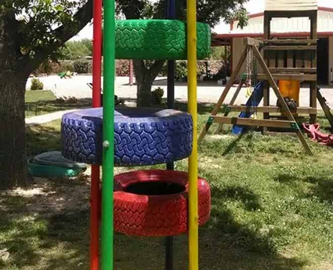 reuse old tires for kids inside
