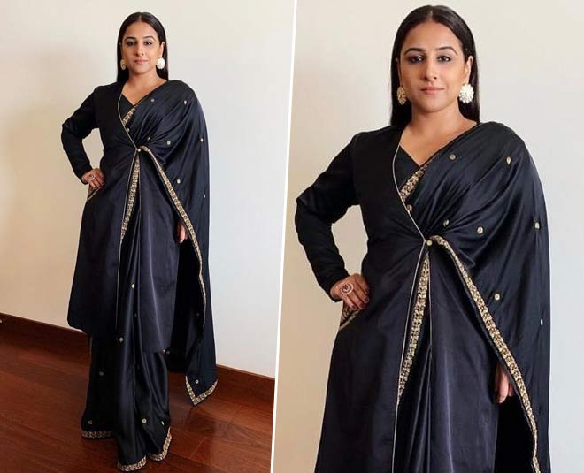 bollywood black saree looks