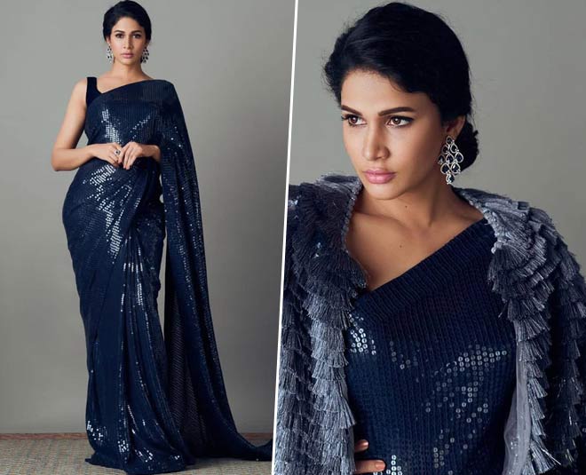 cocktail party black saree